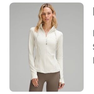 🍋lululemon Define Nulu Hooded Jacket in Bone size 12